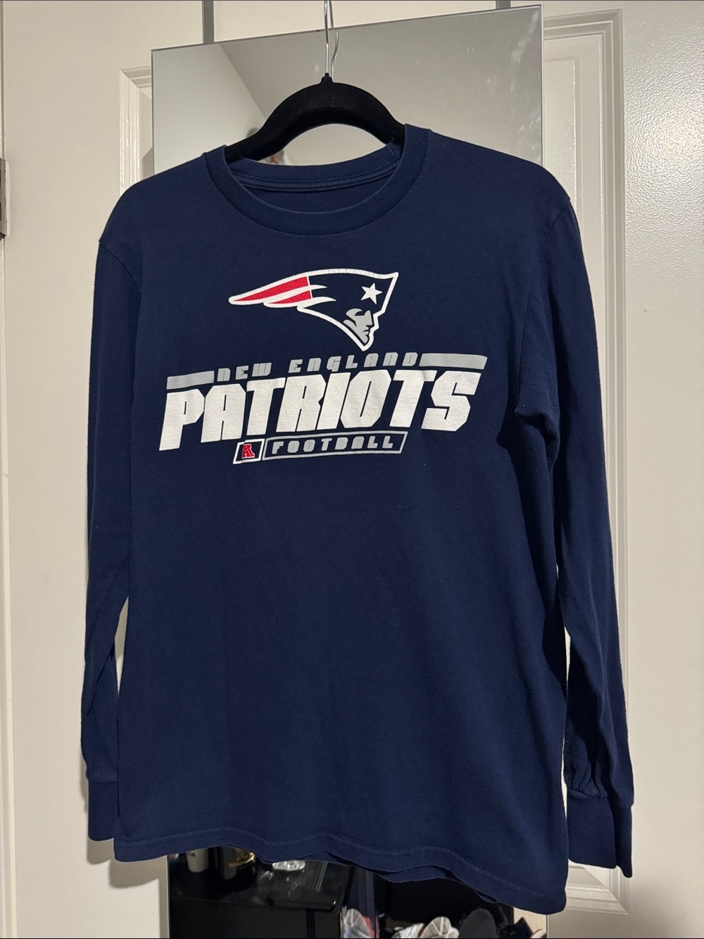 Team Apparel Navy Long-Sleeve Patriots Graphic Tee